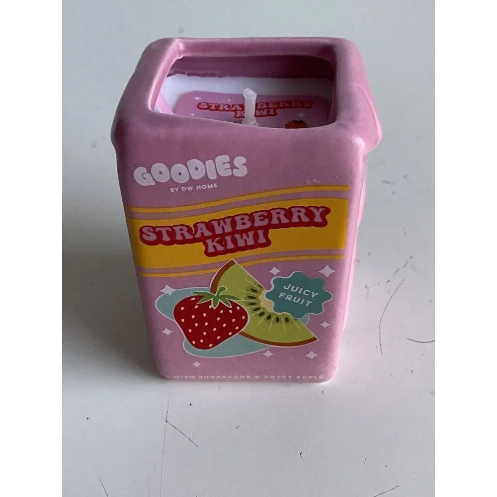 DW Home Goodies Strawberry‎ Kiwi Scented Candle 7 Oz Juice Box NEW